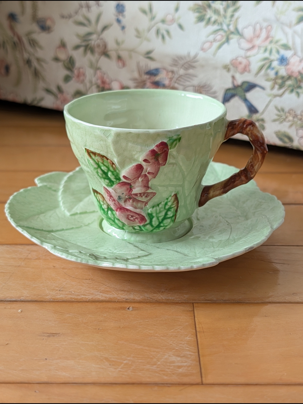 Vtg Carlton Ware Fox Glove Teacup And Saucer